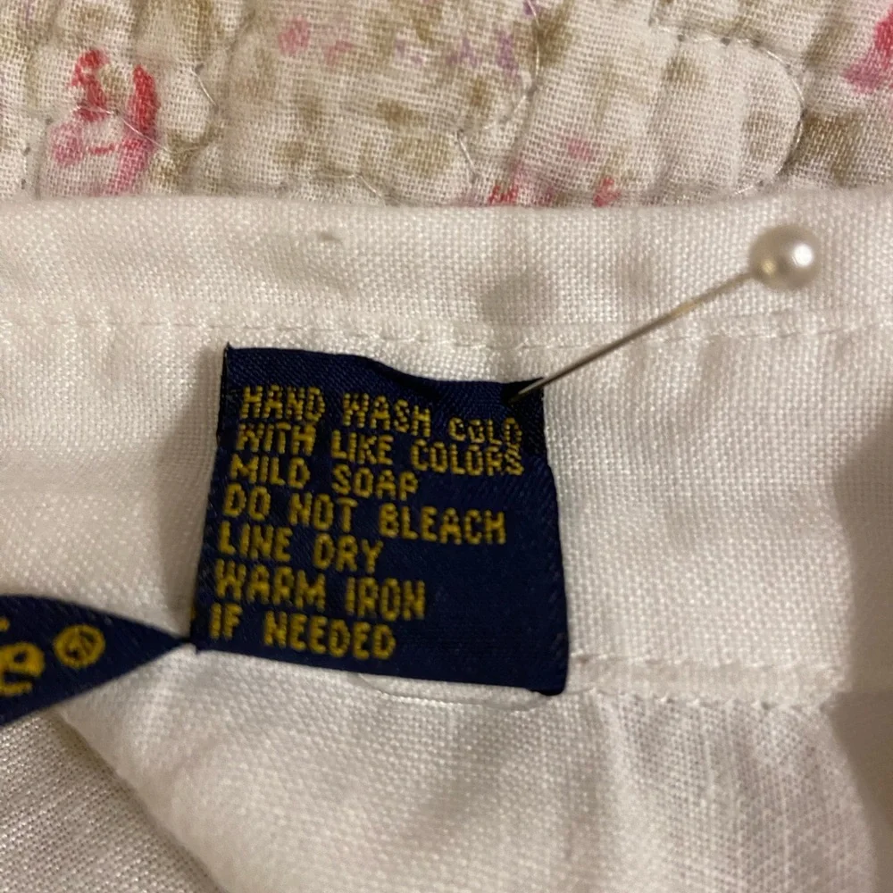 Plus Size White Linen Button Down Top - Picture 6 of 6